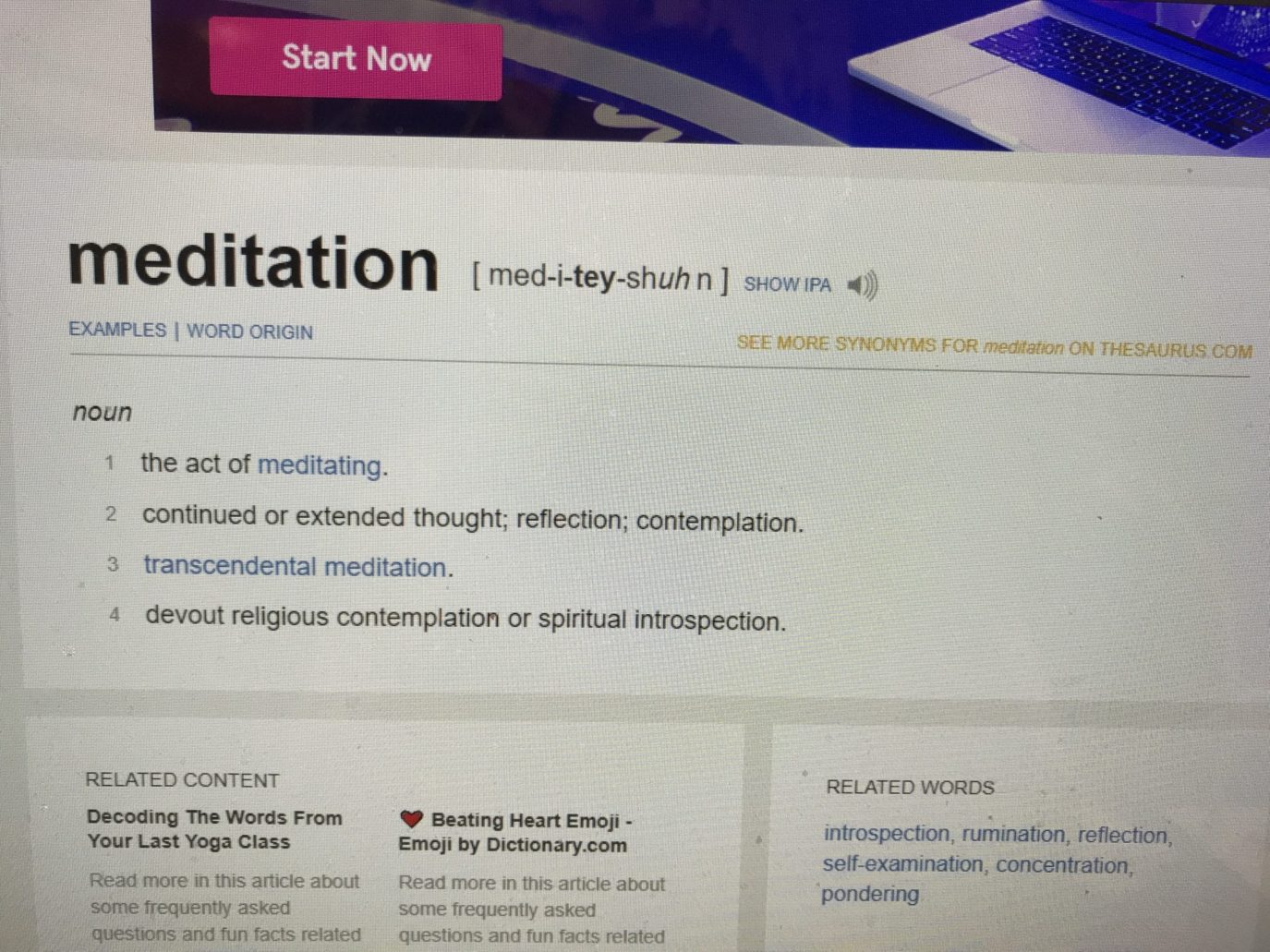 definition of meditation