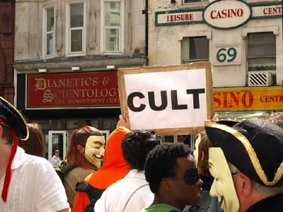 What is a cult? Political tribalism outside of the Scientology center