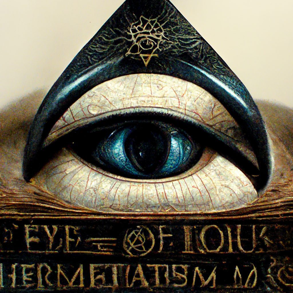 Realistic image of the hermetic symbol of the eye of horus