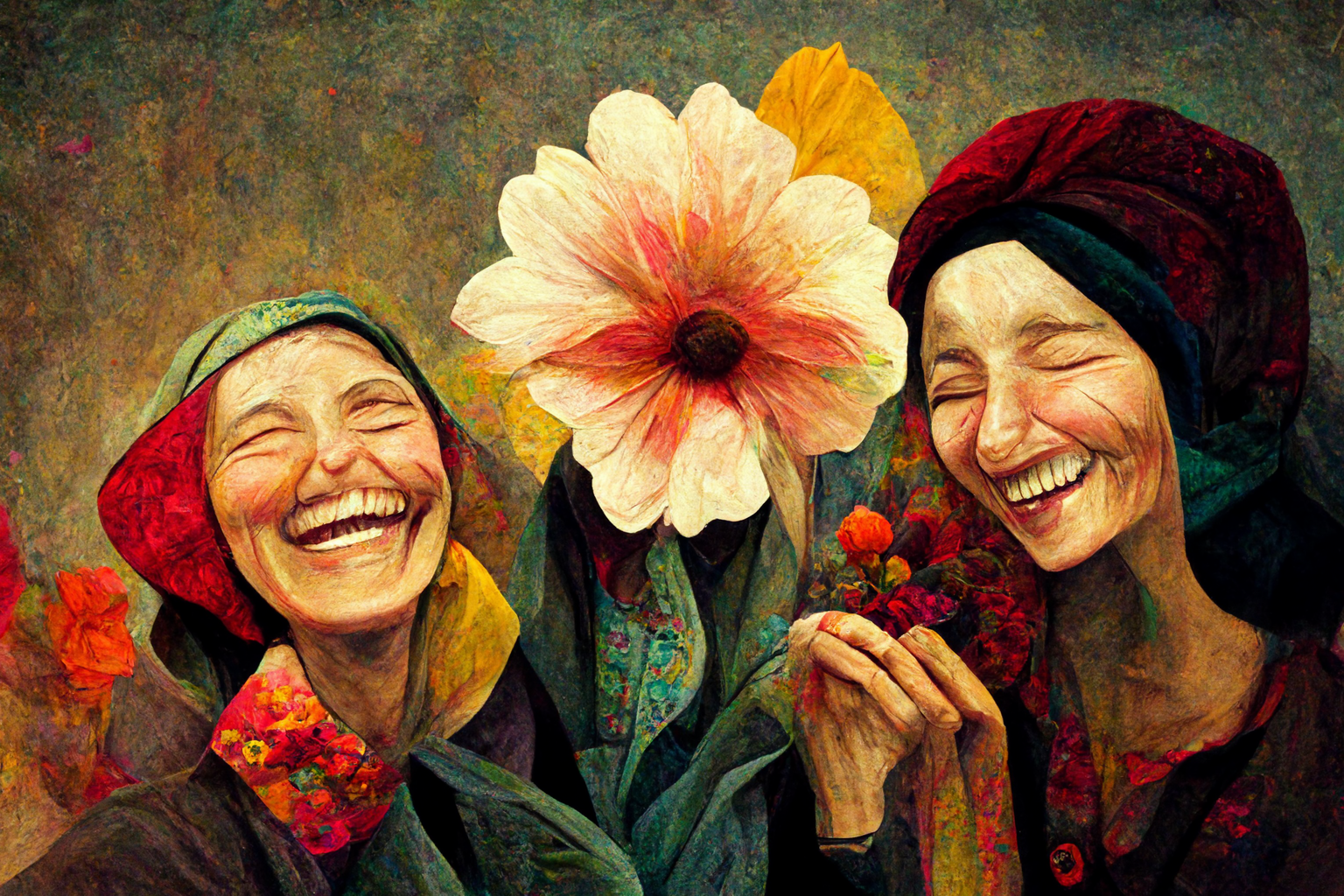 women laughing 