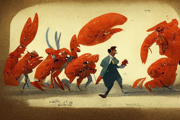 Jean Paul Sartre tripping on Mescaline and seeing a bunch of Lobsters
